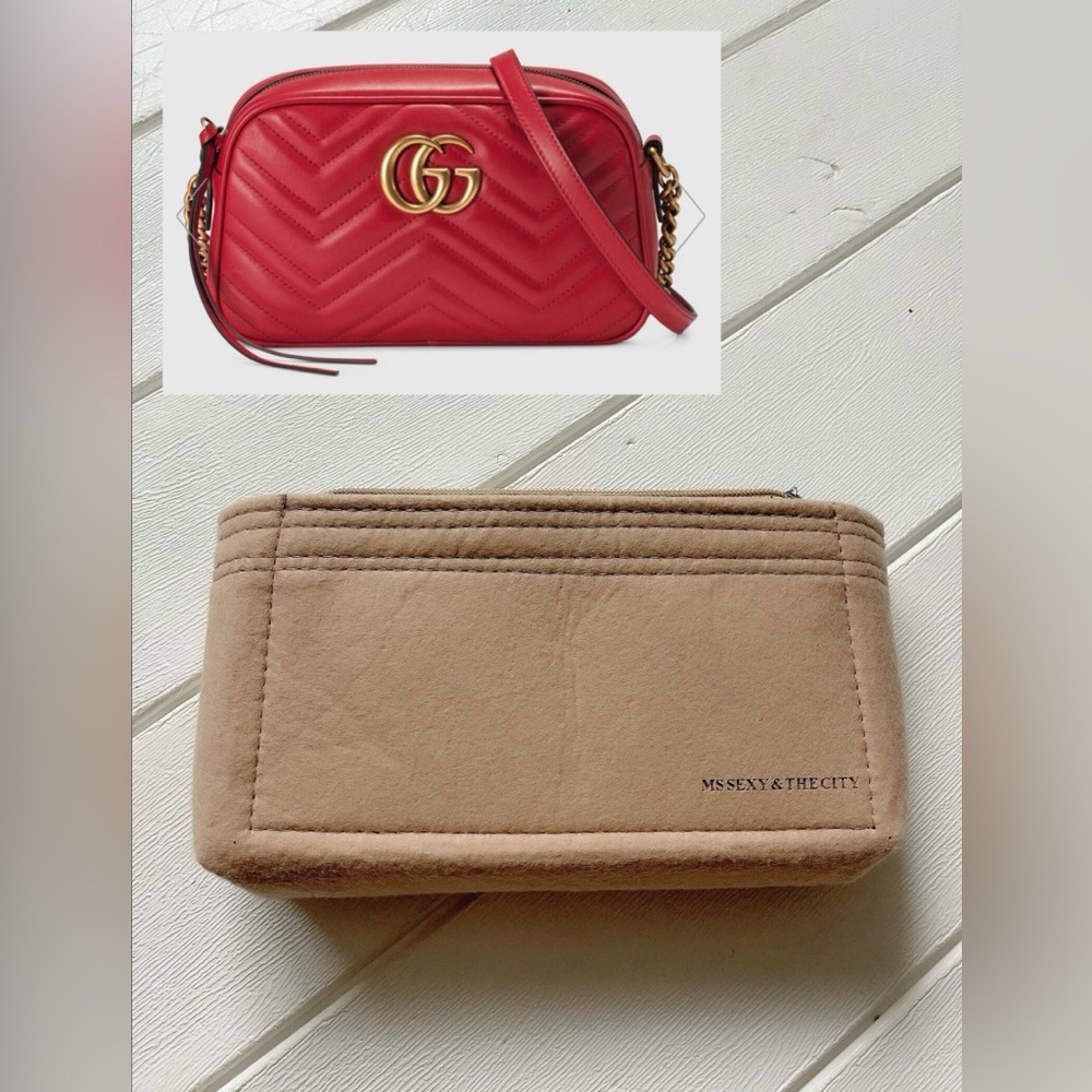 Gucci GG Marmont Small Matelassé Shoulder Bag Organizer